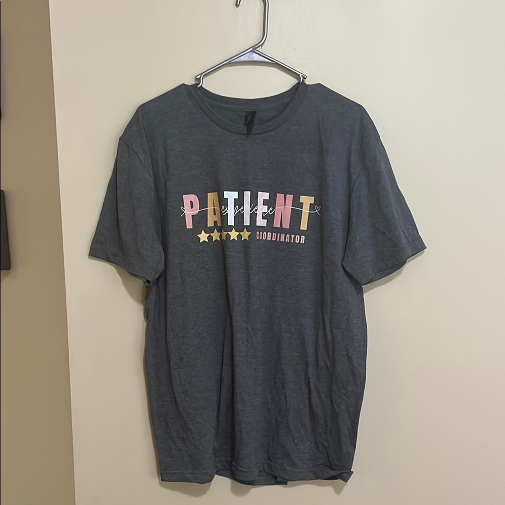 Gray Graphic T-Shirt with Colorful Print